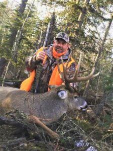 Another happy hunter with his 2021 whitetail trophy taken with Saskatchewan Big Buck Adventures.